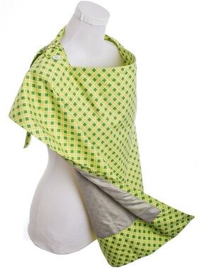 Geometric Green Nursing Cover or Shawl